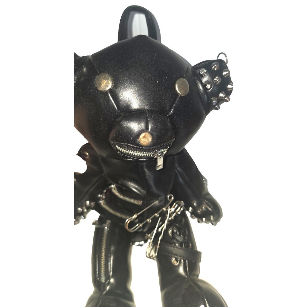 Dolls Kills Current Mood Black Studded Teddy Bear Backpack Unique - Picture 5 of 7